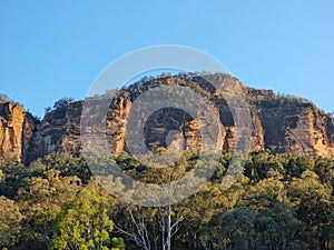 Sandstone Cliffs of the Capertee Valley near Glen Davis New South Wales Australia in the late afternoon