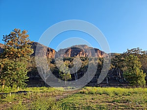 Sandstone Cliffs of the Capertee Valley near Glen Davis New South Wales Australia in the late afternoon