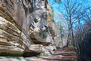 Sandstone Cliffs in Starved Rock Park