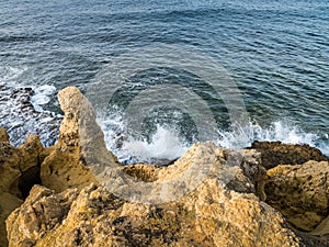 Sandstone coastline with sandy beaches at Gale