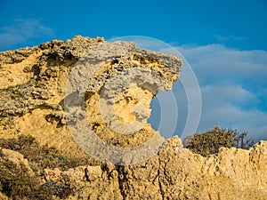 Sandstone coastline with sandy beaches at Gale