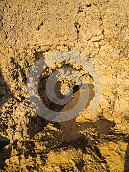 Sandstone coastline with sandy beaches at Gale