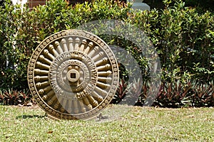 Sandstone craving Dhamma Wheel
