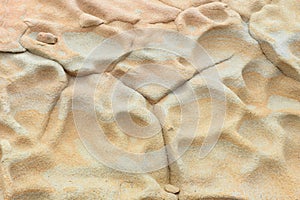 Texture of rippled sandstone in detail
