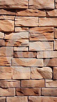 Sandstone facade seamless pattern on a textured stone wall brick background