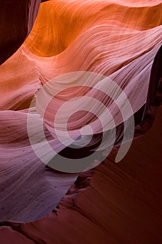 Sandstone flowing like ocean waves, Lower Antelope Canyon