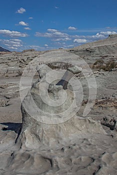 Sandstone formation in odd form in Ischigualasto provincial park