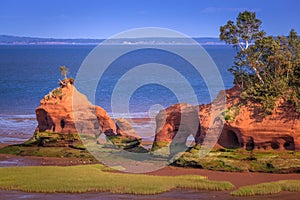 Sandstone formations in Bay of Fundy