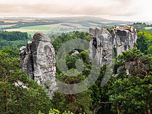 Sandstone formations in Bohemian Paradise