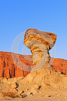 Sandstone formations in Ischigualasto, Argentina. photo