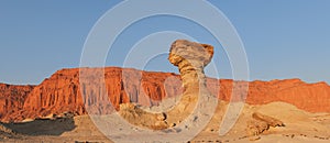 Sandstone formations in Ischigualasto, Argentina. photo