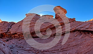 Sandstone hoodoo at Ferry Swale near Page AZ