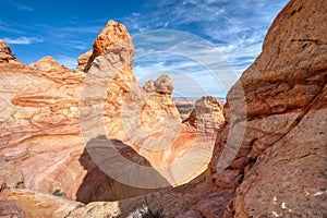 Sandstone hoodoos rock formations White Pocket Vermillion Cliffs National Monument