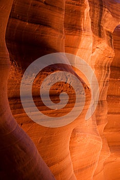 Sandstone illuminated by filtered overhead natural light