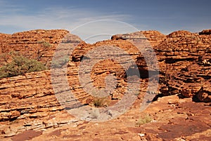 The sandstone layers at The Beehive domes