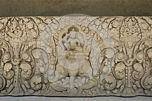 Sandstone lintel depicting Indra on elephant Airavata.