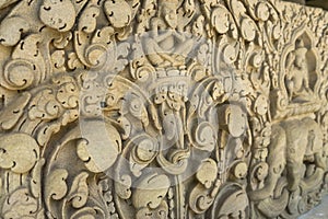 Sandstone lintel depicting Indra on elephant Airavata.