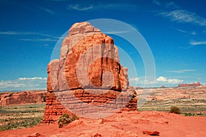 Sandstone Monolith, Courthouse Towers, Arches National Park photo