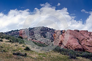 Sandstone mountains in Red rocks park
