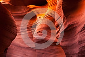 Sandstone pattern in lower Antelope canyon, Page, Arizona