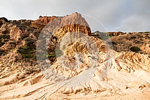 Sandstone patterns formed by erosion photo