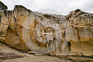 Sandstone patterns in rock photo