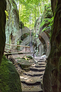 Sandstone rock city czech or Bohemian paradise