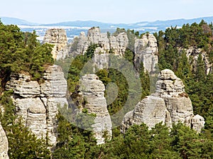 sandstone rock city czech or Bohemian paradise