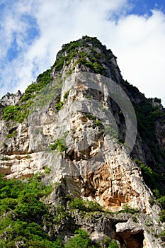 Sandstone rock cliff