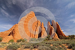 Sandstone rock formation in the American Southwest.