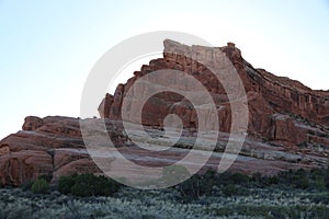 Sandstone Rock Formation Arches National Park Utah USA