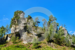 Sandstone rock formation in Hruboskalsko