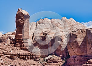 Sandstone Rock Formations in Bluff, Utah