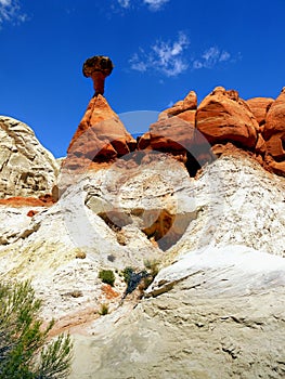 Sandstone Rock Hoodoos, Desert Landscape Utah photo