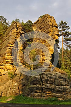 Sandstone rock in Jetrichovice