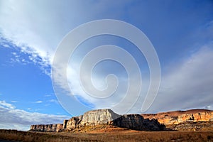 Sandstone rock and sky