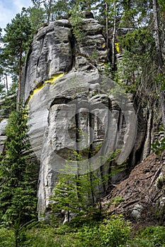 Sandstone rocks in Adrspach, Czech Republic