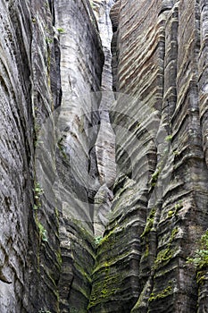 Sandstone rocks in Adrspach, Czech Republic