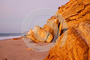 Sandstone Rocks at Salema Portugal