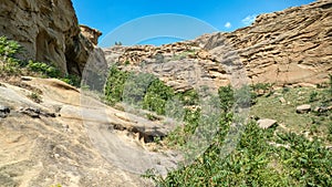 sandstone rocky gorge in upliscikhe