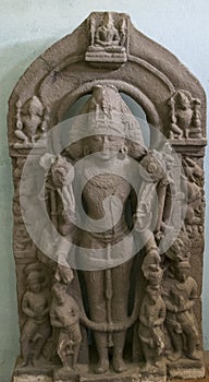 Sandstone Sculpture of  Trimurti  Central India Madhya Pradesh photo