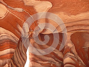 Sandstone, Siq, Petra, Jordan photo