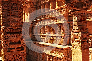 Sandstone tempel and Waterstorage Step Well of Rani ki Vav in Pa