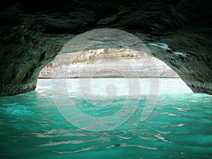 Sandstone Tunnel in Sea, Sidari photo