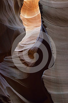 Sandstone walls, Lower Antelope Canyon, Hasdestwazi, LeChee Chapter, Navajo Nation, Arizona photo