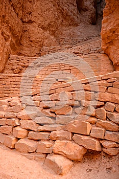 Sandstones brick stairs in Bryce Canyon