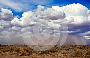 Sandstorm Approaching in the Desert near Winslow