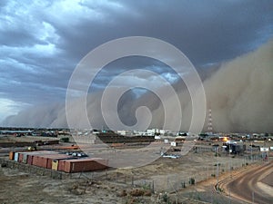 Sandstorm in chad dry season