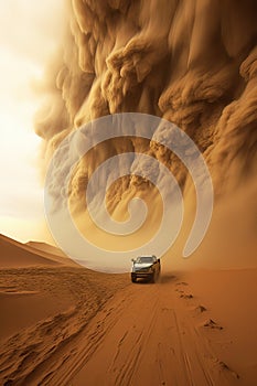 Sandstorm in the desert