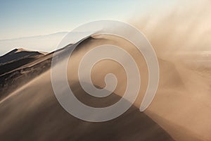 Sandstorm in desert